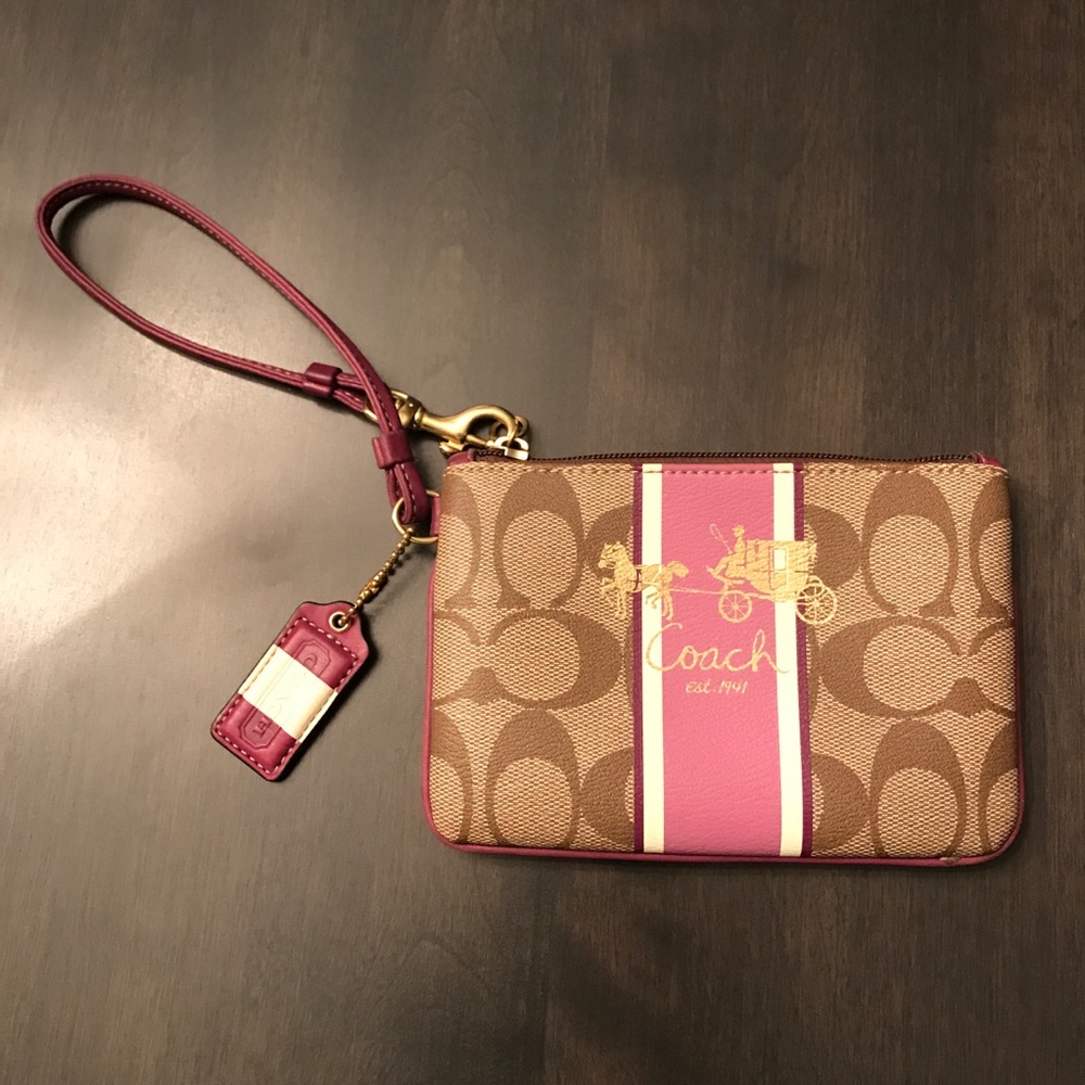 Classic C Pattern Coach Wristlet
